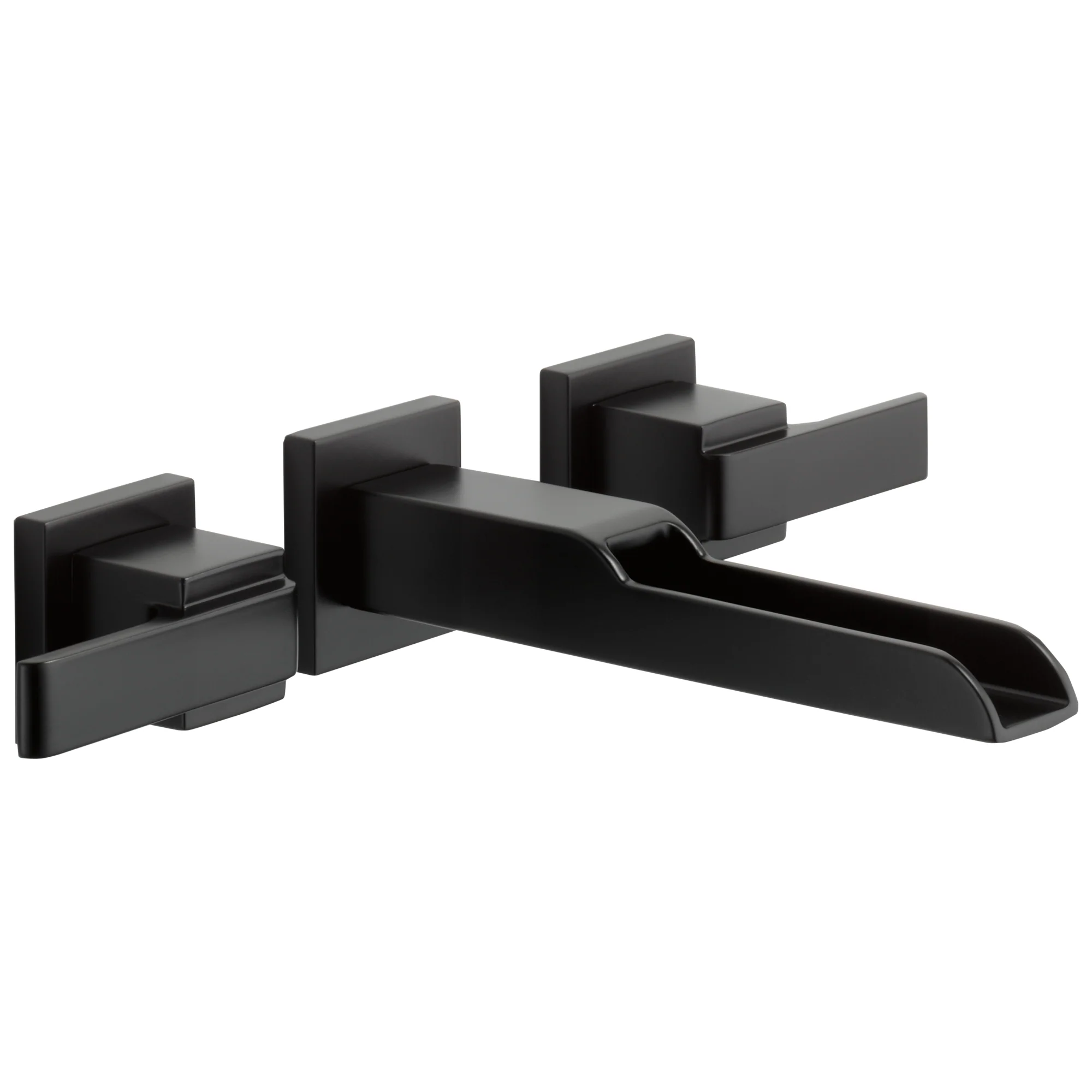 Ara 2-Handle Wall Mount Bathroom Faucet Trim 1.32 GPM - Matte Black T3568LF-BLWL Delta