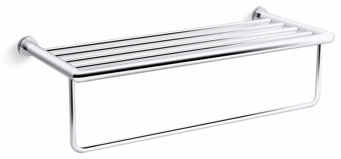 Kumin Hotelier Towel Bar Shelf - Polished Chrome 24552-CP Kohler