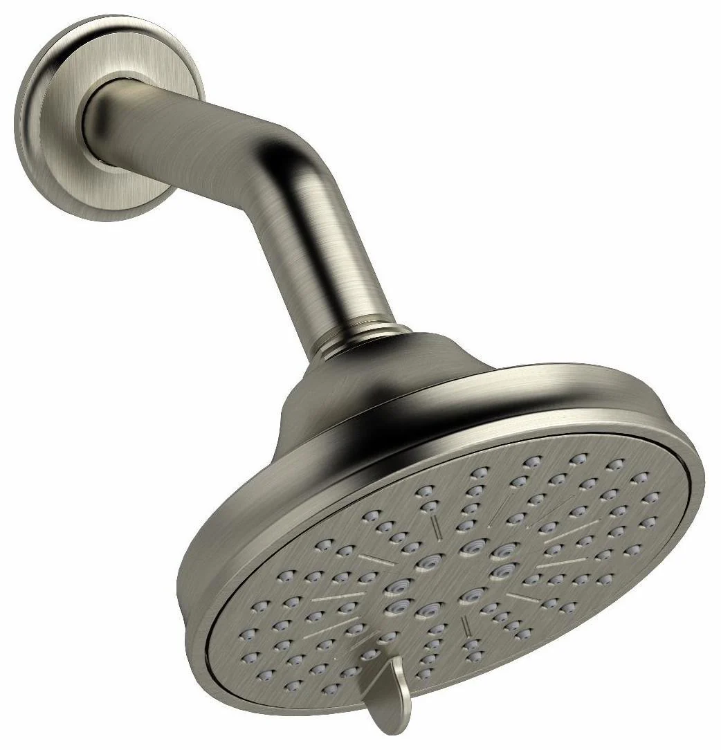 Momenti 5" 2-Function Round Showerhead with Arm with 1.8 GPM - Brushed Nickel 356BN-WS RIOBEL