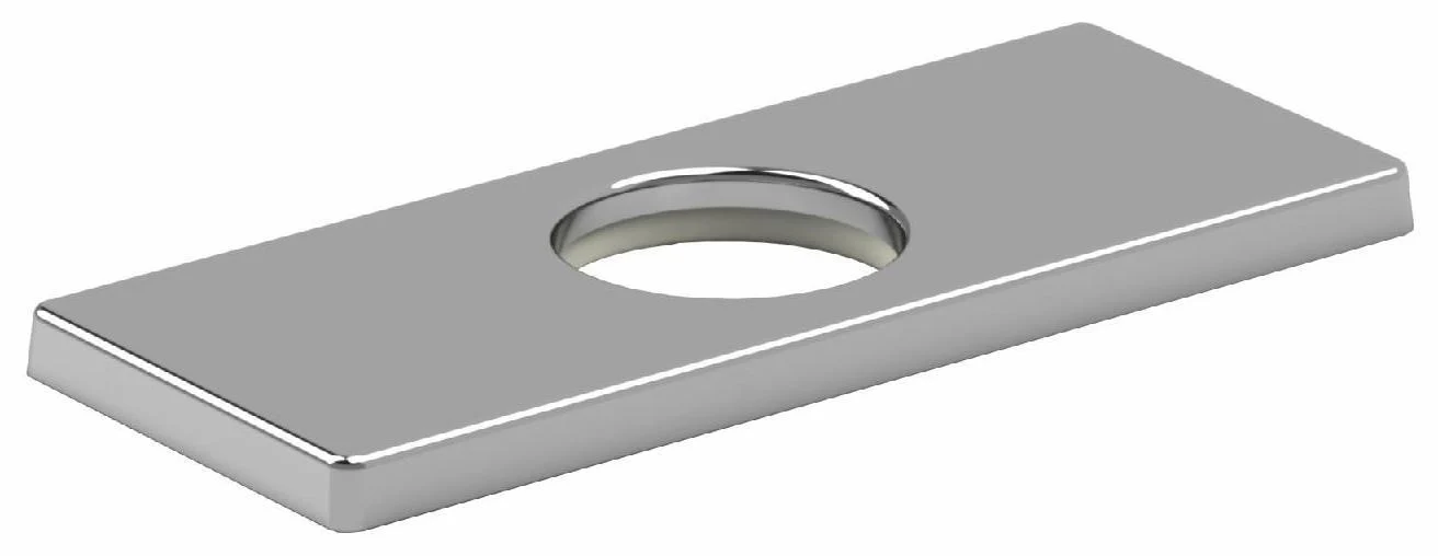 4" Center Rectangular Deck Plate - Chrome 5604C RIOBEL