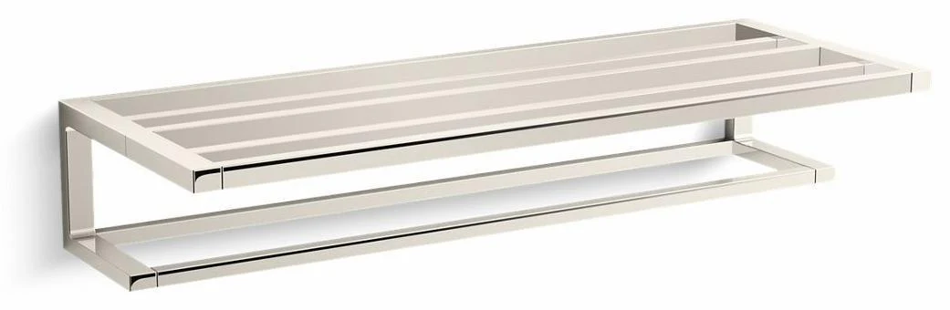 Draft Hotelier Towel Bar Shelf - Vibrant Polished Nickel 22568-SN Kohler