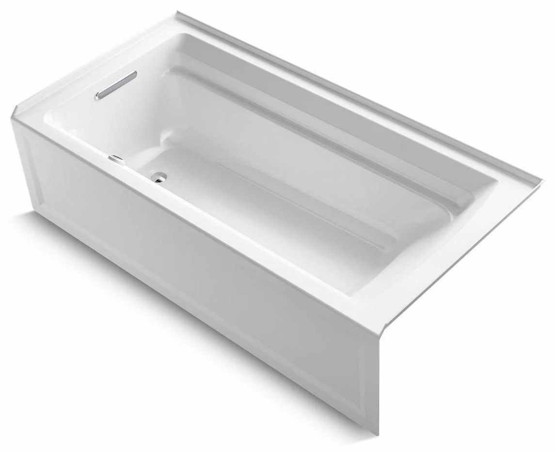 Archer 72" X 36" Alcove Bathtub with Integral Apron and LH Drain - White 1125-LA-0 Kohler
