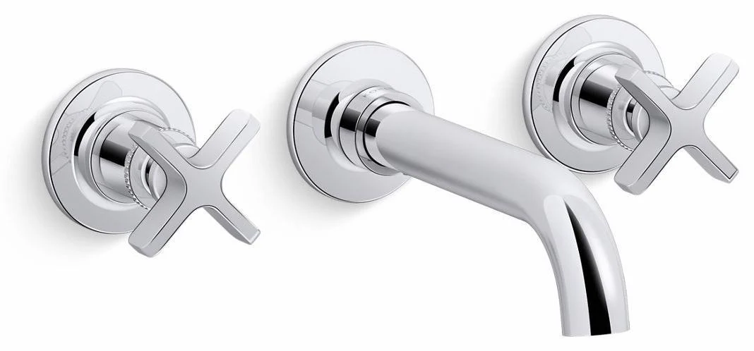 Castia by Studio McGee Wall Mount Bathroom Faucet Trim - Polished Chrome T35909-3-CP Kohler