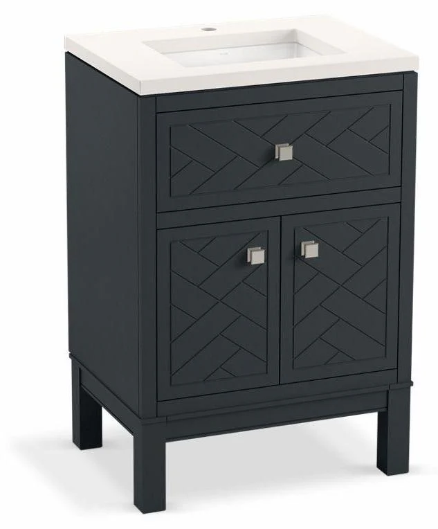 Beauxline 24" Bathroom Vanity with Sink and 1-Hole Quartz Top - Slate Grey 33530-ASB-1WX Kohler