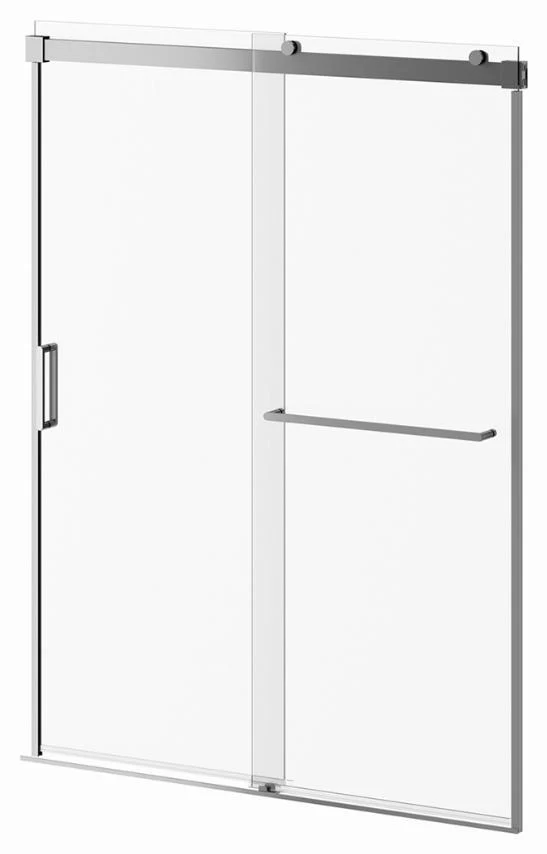Akcess Plus (Box 1 of 2) 60" x 77" Internal Panel Sliding Shower Door with Towel Bar - Chrome DR1295-110-003-001 Kalia