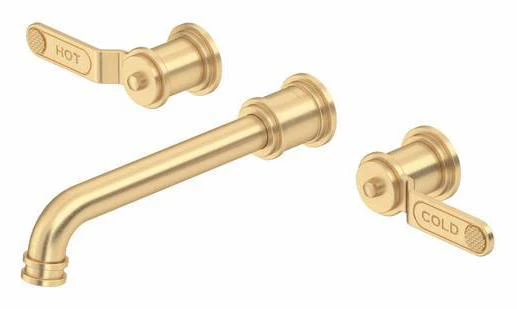 Armstrong Wall Mount Bathroom Faucet Trim - Satin English Gold U.TAR08W3HTSEG Perrin & Rowe