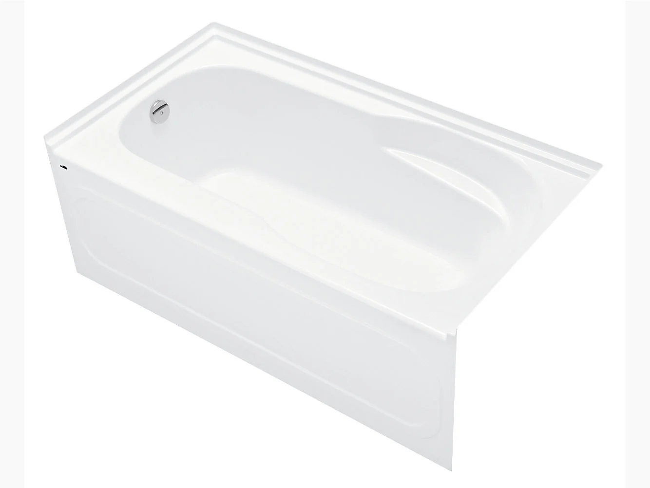 Gemstar 60" x 32" Alcove Tub with LH Drain - White AC3260L-0 Hytec