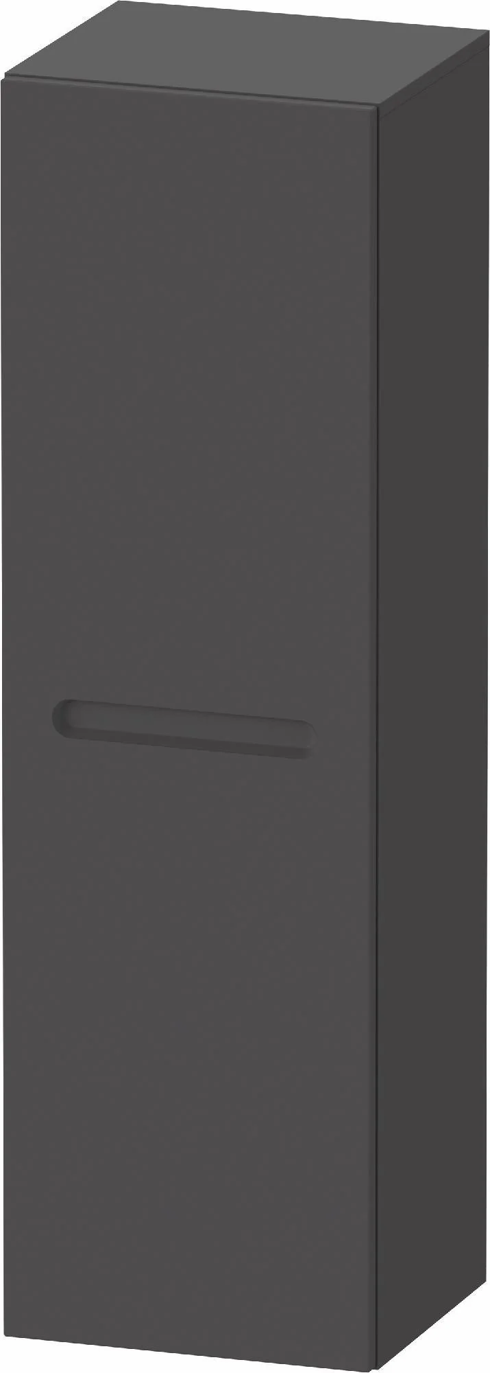 No.1 Semi-Tall Wall Mount Cabinet 15-3/4" x 14-1/8" x 52" - Graphite Matte N11308L49490000 Duravit