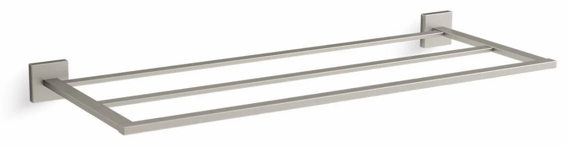Square Hotelier Towel Bar Shelf - Vibrant Brushed Nickel 23299-BN Kohler
