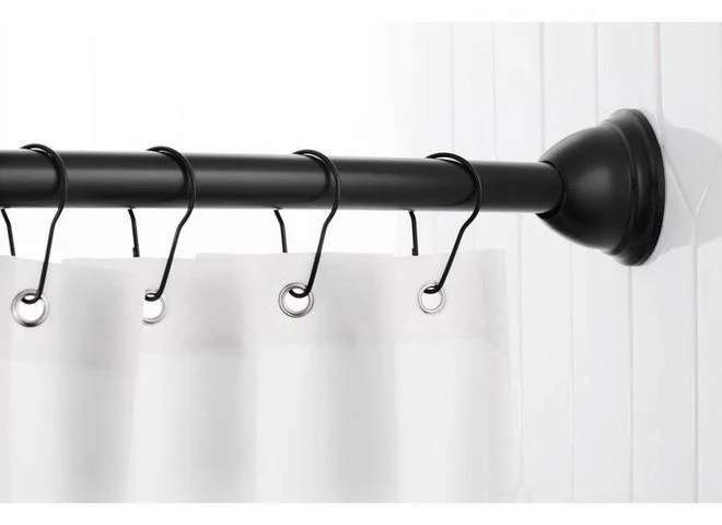 Magnetix Curved 57-60" Tension Shower Rod - Matte Black MDN2170BL Moen