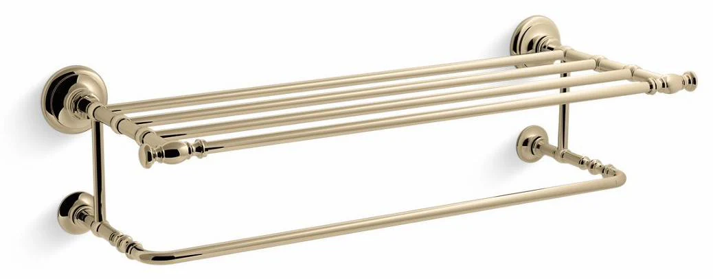 Artifacts Hotelier Towel Bar Shelf - Vibrant French Gold 72575-AF Kohler
