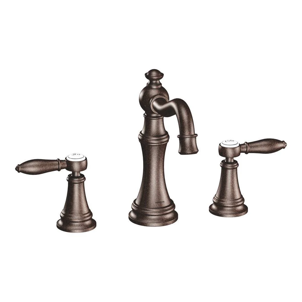 Weymouth Widespread Bathroom Faucet Trim - Oil Rubbed Bronze TS42108ORB Moen