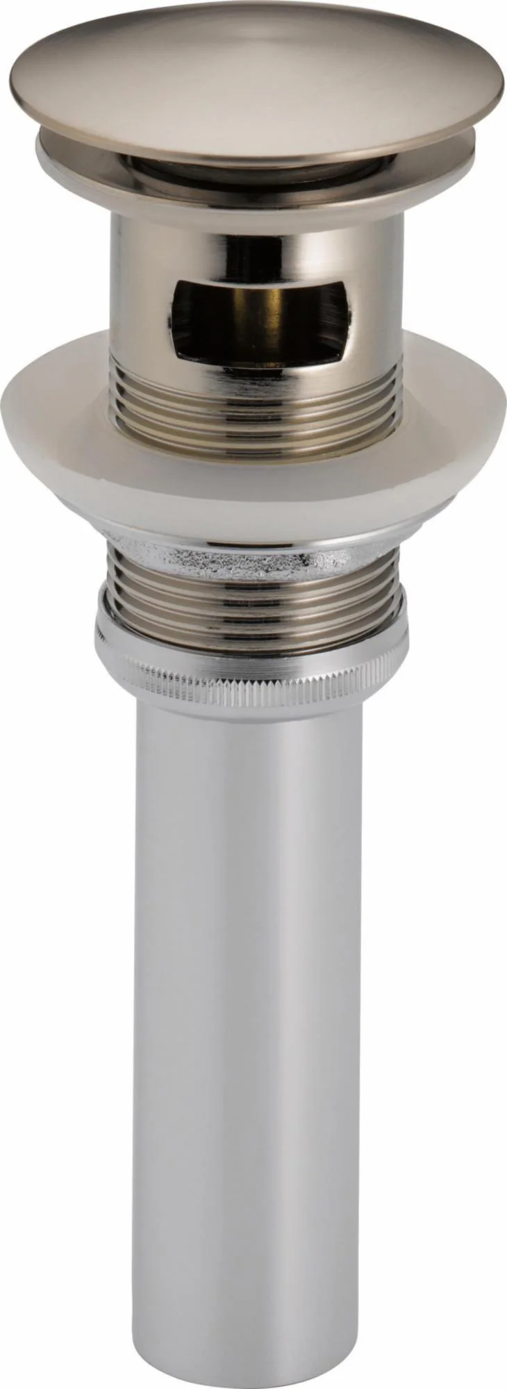 Push Pop-Up Drain with Overflow - Brilliance Luxe Nickel RP72414NK Brizo