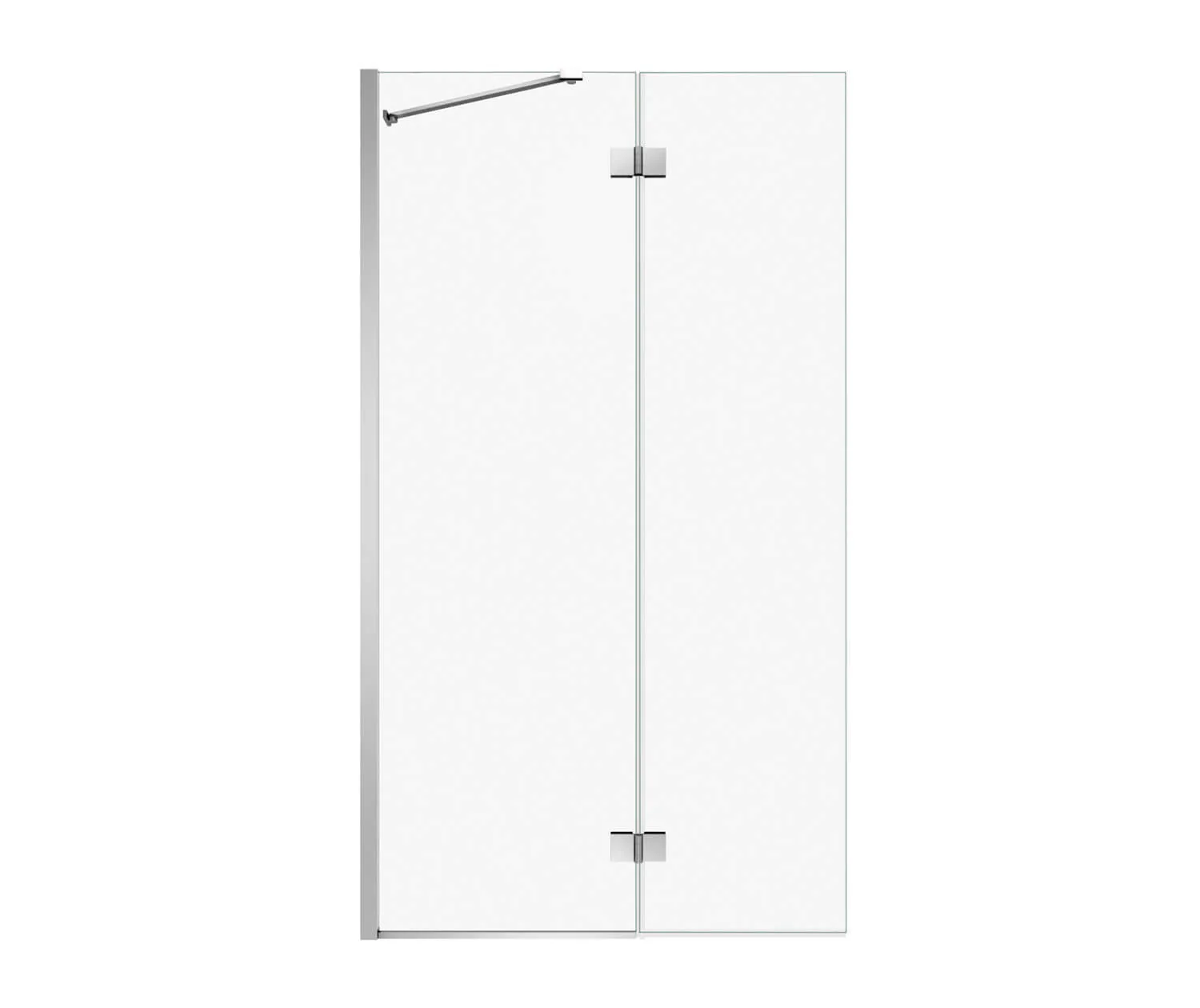 Edge Duo 42" x 75" Alcove Shower Shield - Chrome/Clear 137504-900-084-000 Maax