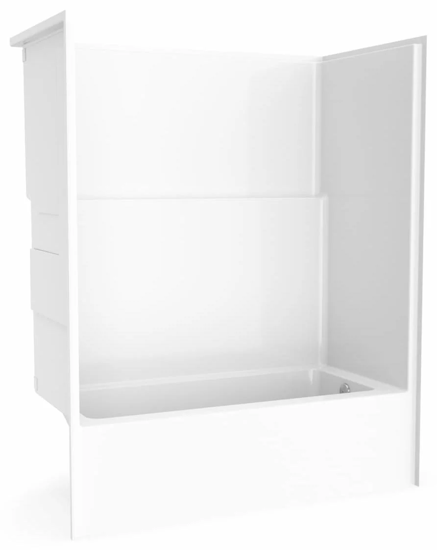 Icon 60" x 32" AFR LH Drain Alcove 1-Piece Tub & Shower - White 107164-000-002-501 Maax