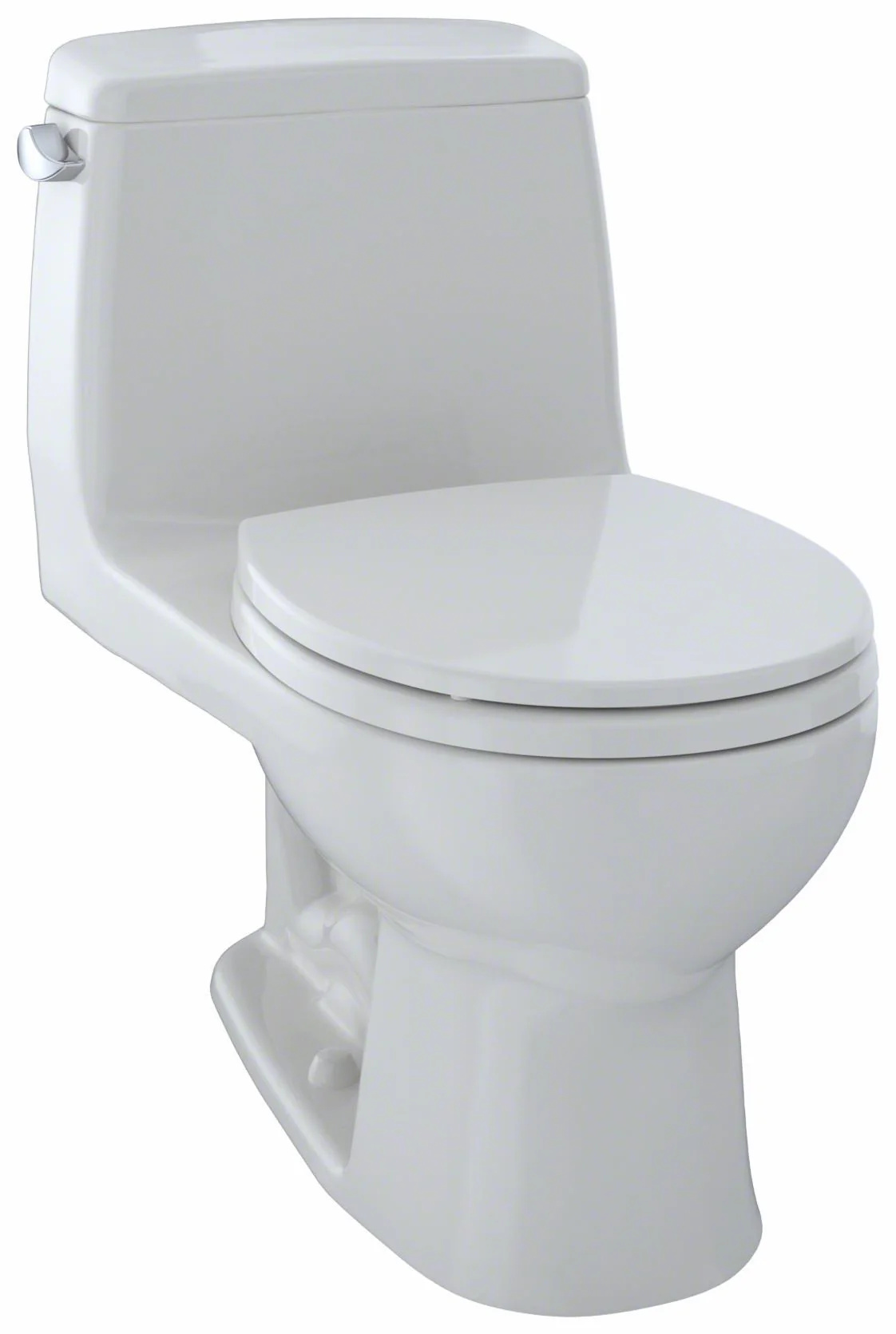 UltraMax Round 1.28 GPF 1-Piece Toilet with SoftClose Seat - Colonial White MS853113E#11 Toto