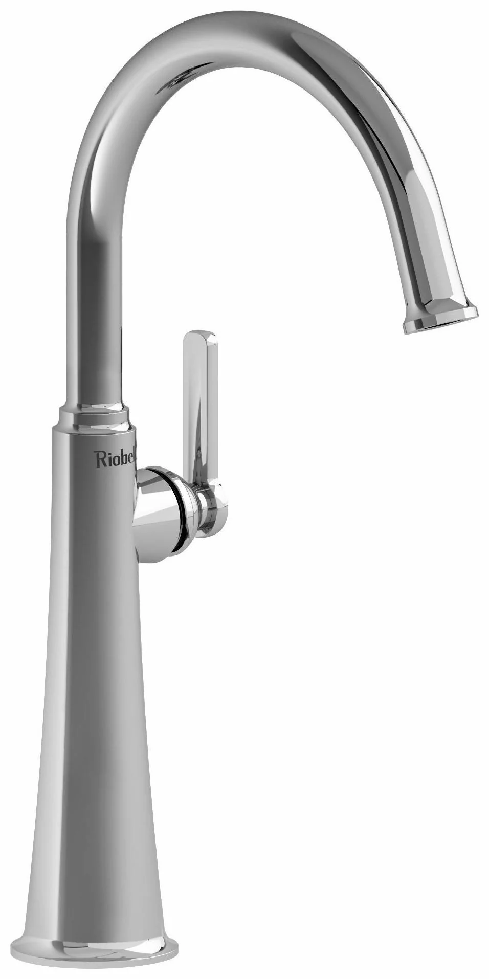 Momenti Single Hole Vessel Sink Bathroom Faucet with C-Spout with J-Shaped Handle 1.2 GPM - Chrome MMRDL01JC RIOBEL