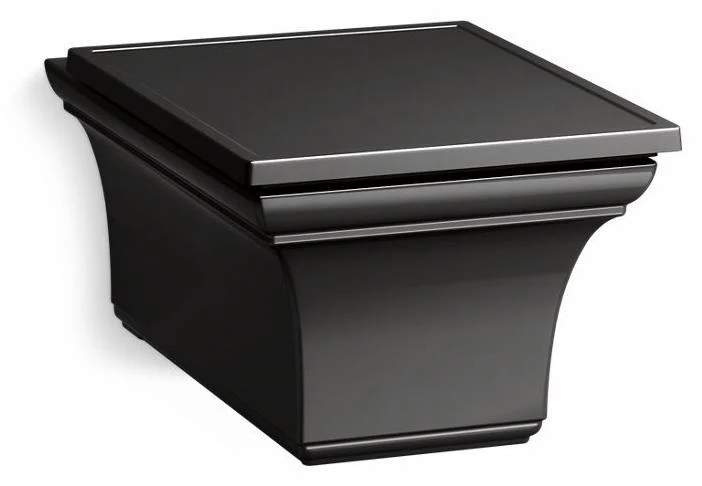 Memoirs Dual Flush Wall-Hung Compact Elongated Toilet - Black Black 6918-7 Kohler