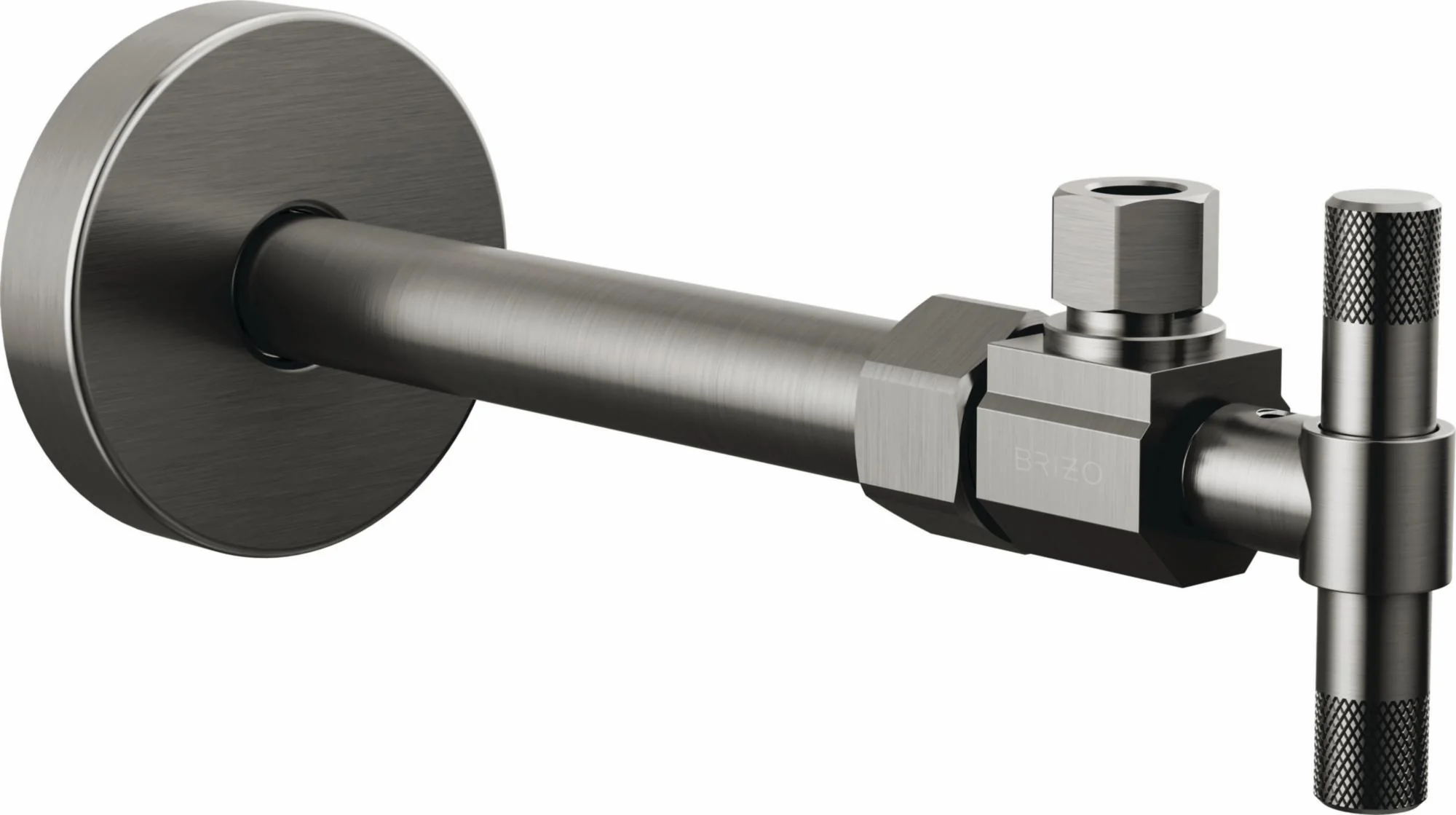 Angled Supply Stop Valve with Cross Handle - Luxe Steel BT022205-SL Brizo
