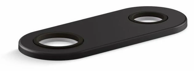 4" 2-Hole Plate for Insight and Kinesis Faucets and Soap Dispensers - Matte Black 38169-BL Kohler