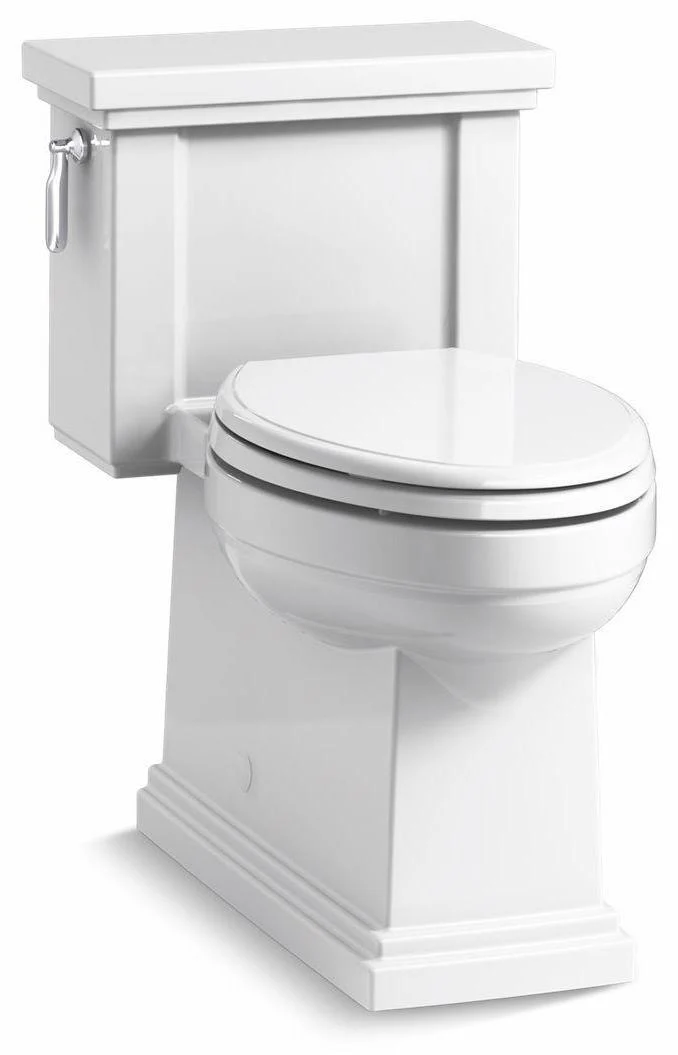 Tresham Comfort Height 1-Piece Compact Elongated 1.28 GPF Toilet with Quiet-Close Seat - White 3981-0 Kohler