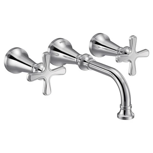 Colinet Wall Mount Bathroom Faucet Trim - Chrome TS44105 Moen