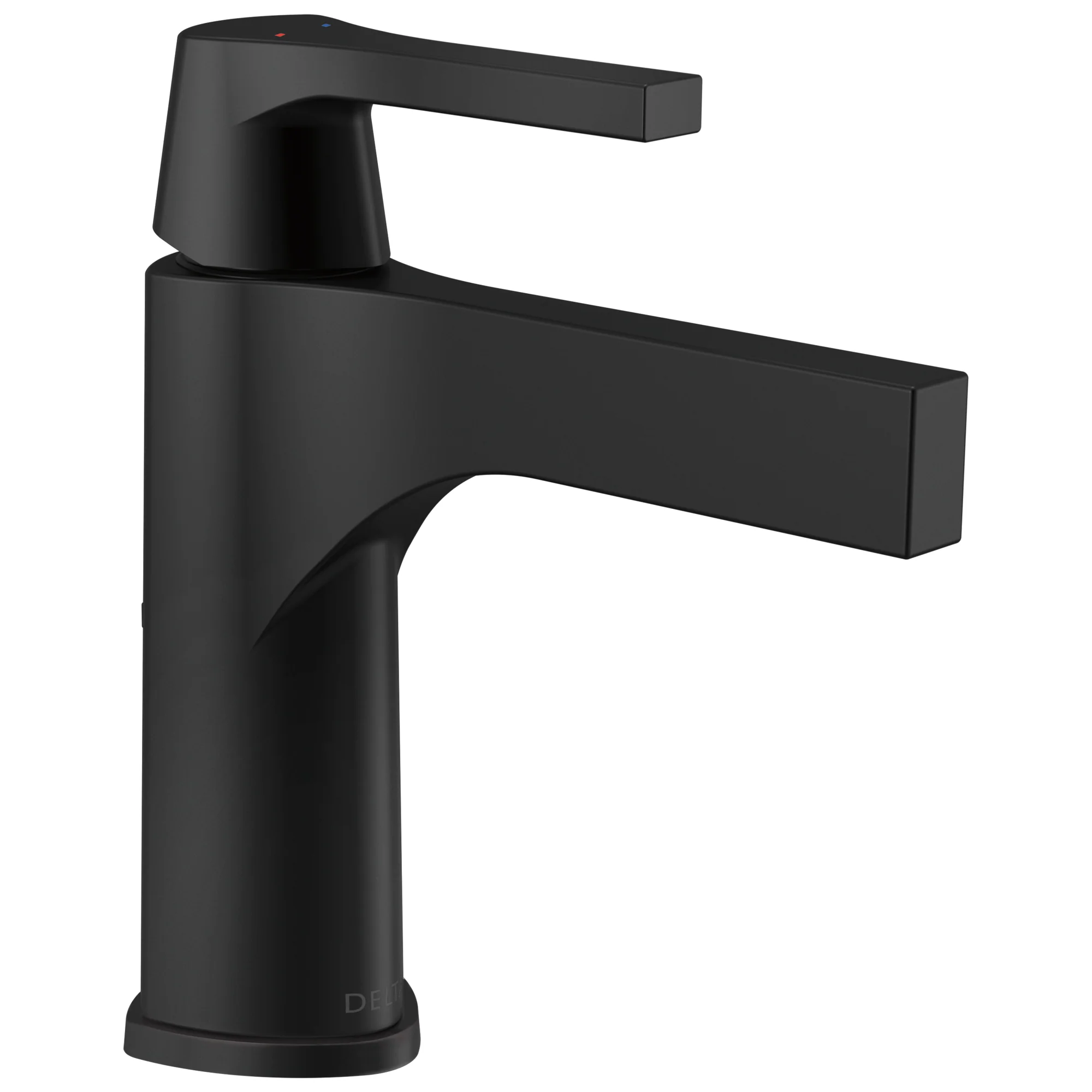 Zura Single Hole Bathroom Faucet - Matte Black 574-BLMPU-DST Delta