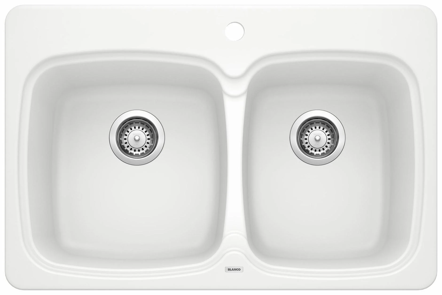 Vienna 210 1.75 Bowl Drop-In Silgranit Sink - White 400170 Blanco