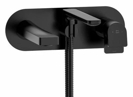 Ode Wall Mount Tub Filler Trim - Black TOD21BK RIOBEL