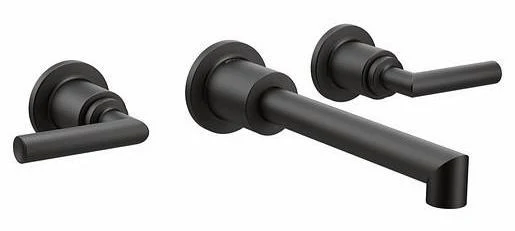 Arris Wall Mount Bathroom Faucet Trim - Matte Black TS43003BL Moen