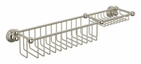 20" Bottle Basket With Soap Tray - Polished Nickel U.6962PN Perrin & Rowe