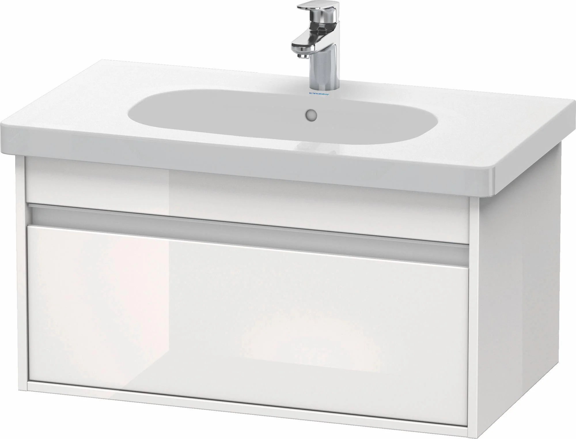 Ketho 31-1/2" 1-Drawer Wall Mount Vanity (Cabinet Only) - Graphite Matte KT666704949 Duravit