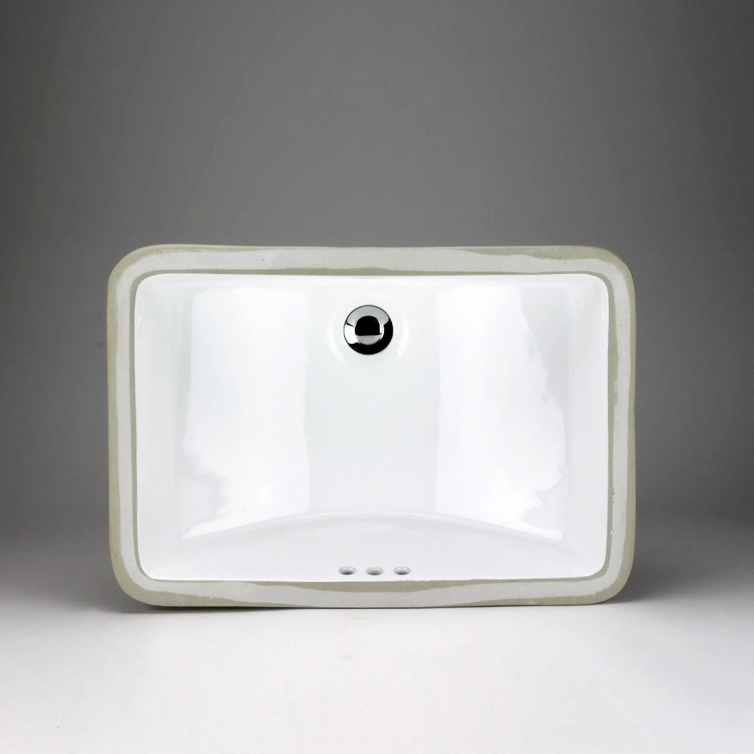 Rectangular Undermount Bathroom Sink - White 36950 Acritec