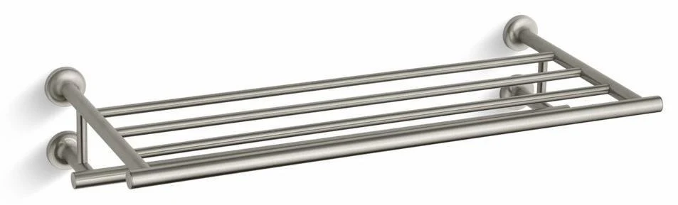 Purist Hotelier Towel Bar Shelf - Vibrant Brushed Nickel 14381-BN Kohler