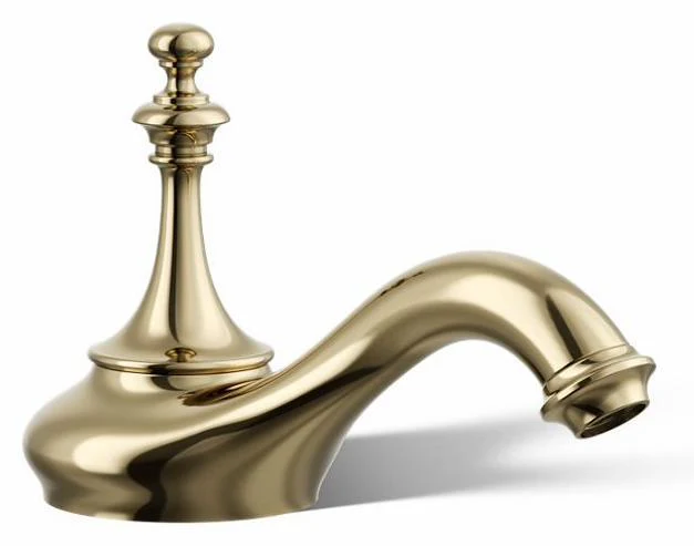 Artifacts Widespread Bathroom Faucet Spout Tea Design 1.2 GPM (Less Handles) - Vibrant French Gold 72758-AF Kohler