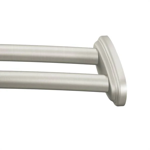 Curved Adjustable Double Shower Rod - Brushed Nickel DN2141BN Moen