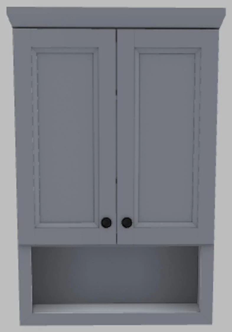 2-Door Bathroom Storage Cabinet Premium Painted Bellrose - Dawn OTJ-DAWN Stonewood Cabinetry