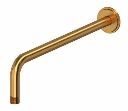 16" Wall Mount Shower Arm With Round Escutcheon - Brushed Gold 564BG RIOBEL
