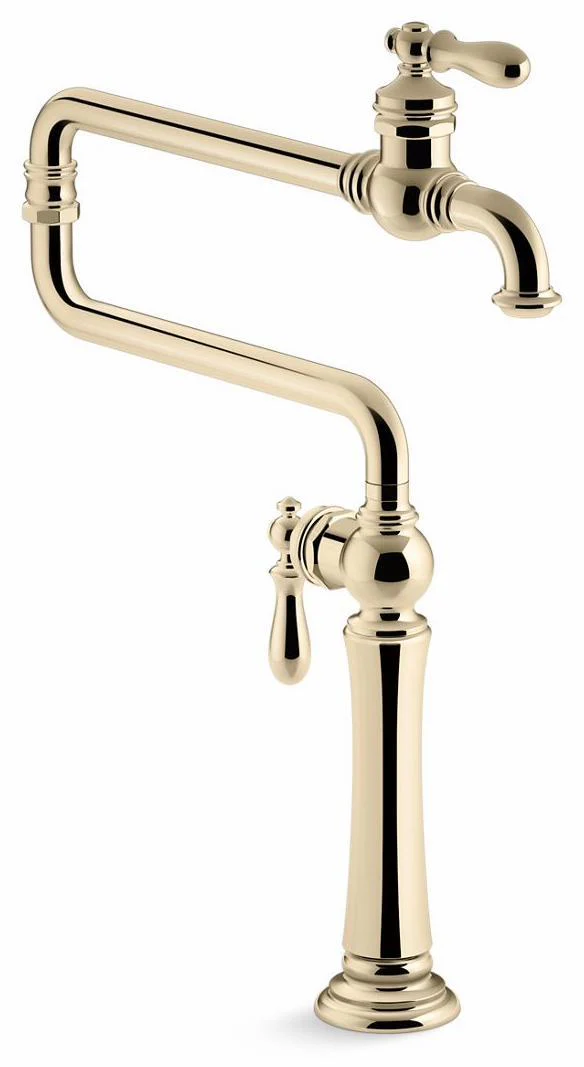 Artifacts Deck Mount Pot Filler - Vibrant French Gold 99271-AF Kohler