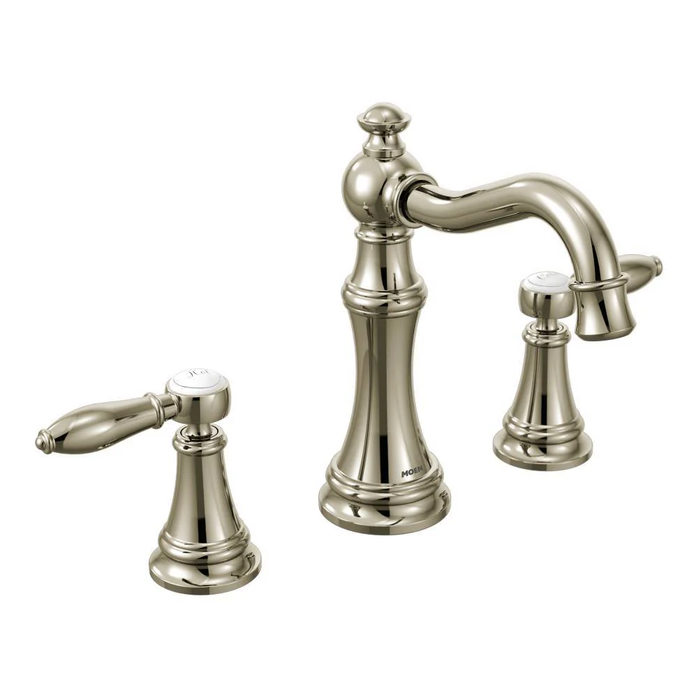 Weymouth Widespread Bathroom Faucet Trim - Polished Nickel TS42108NL Moen