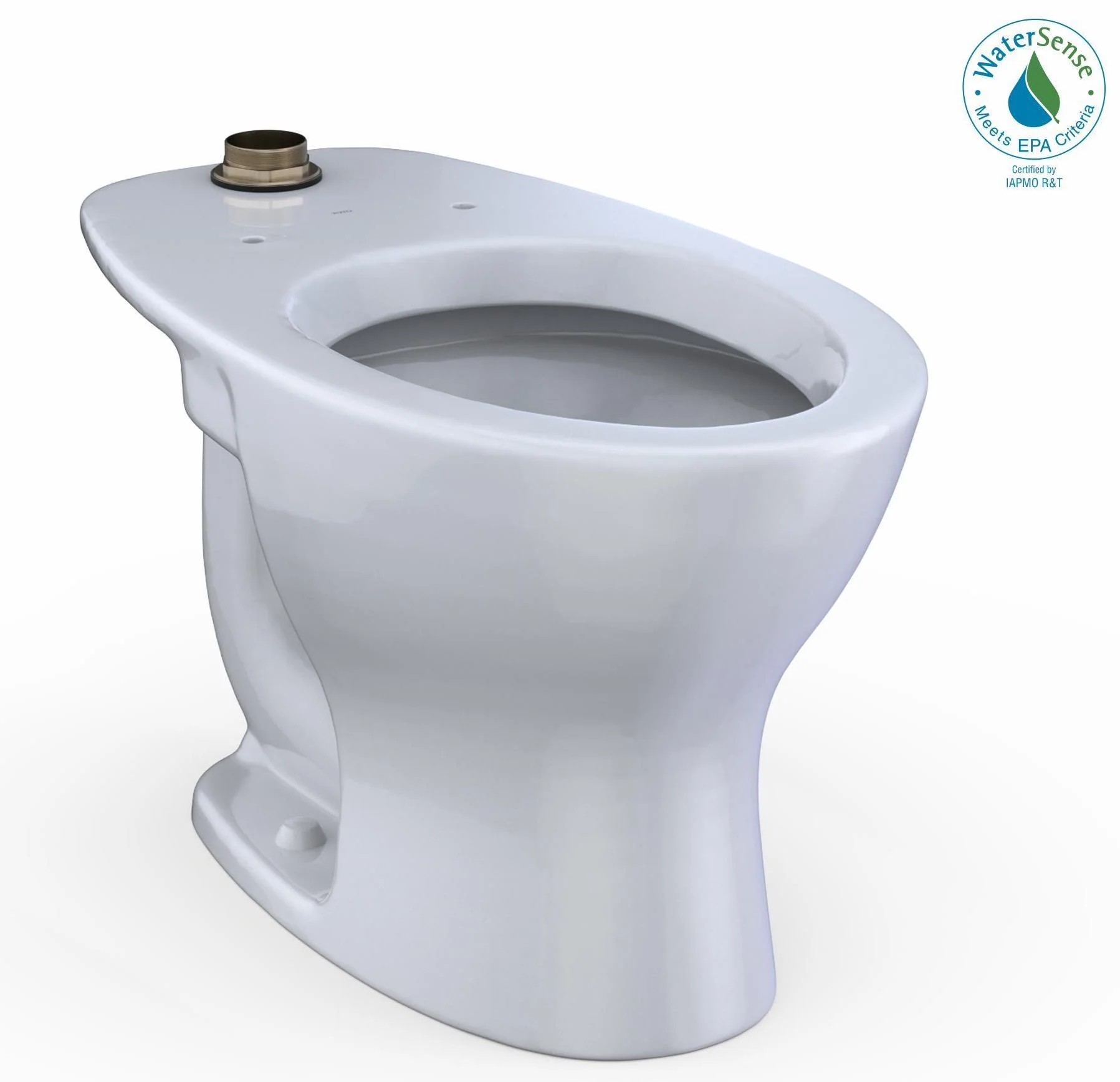 Tornado Flush Commercial Flushometer Elongated Floor Mount Universal Height Toilet Bowl - Cotton White CT725CUF#01 Toto