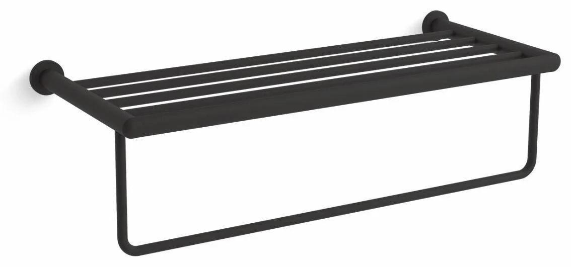 Kumin Hotelier Towel Bar Shelf - Matte Black 24552-BL Kohler