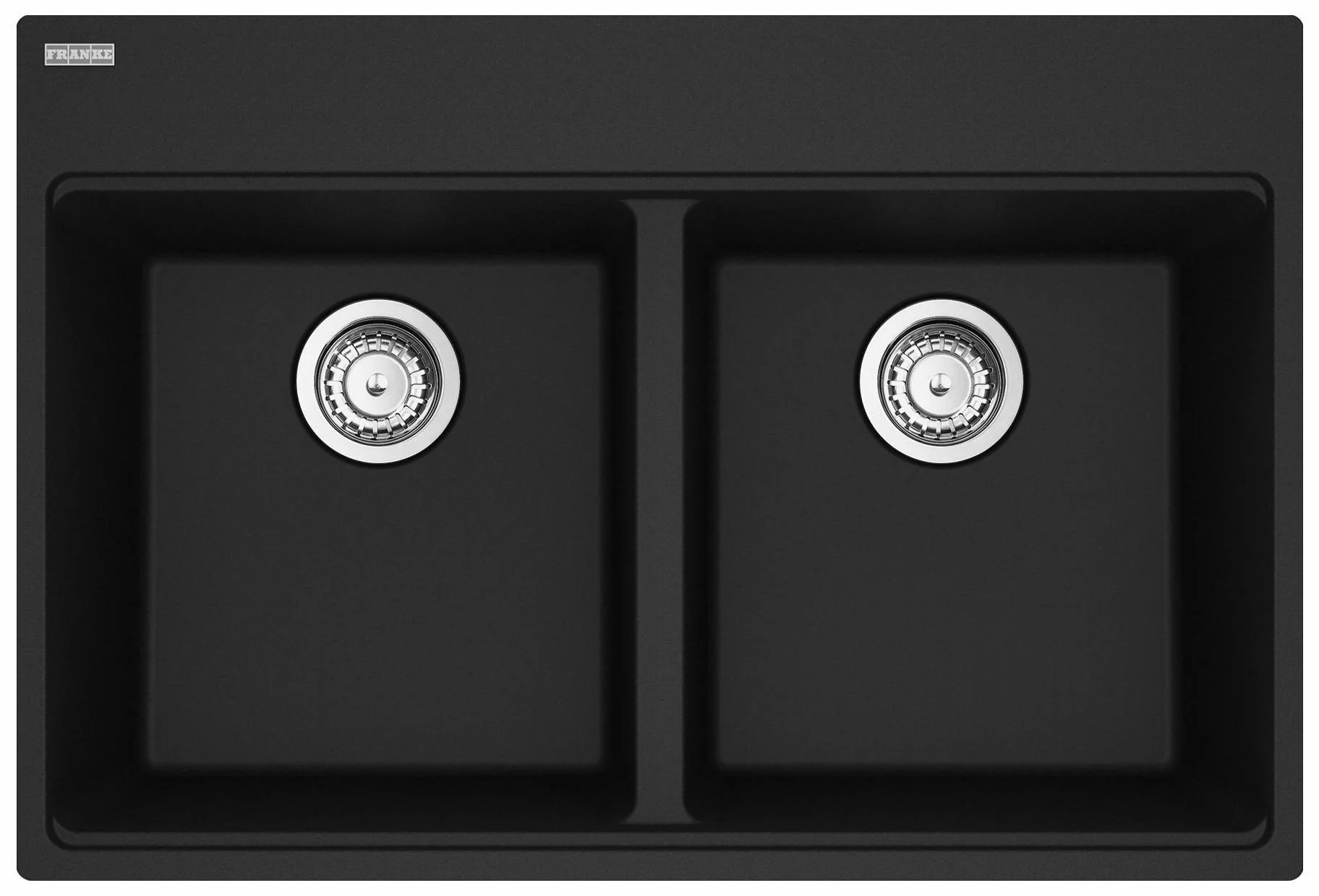 Maris 33-1/16" Fragranite 2 Bowl Drop-In Kitchen Sink - Matte Black MAG6201515-MBK-S Franke