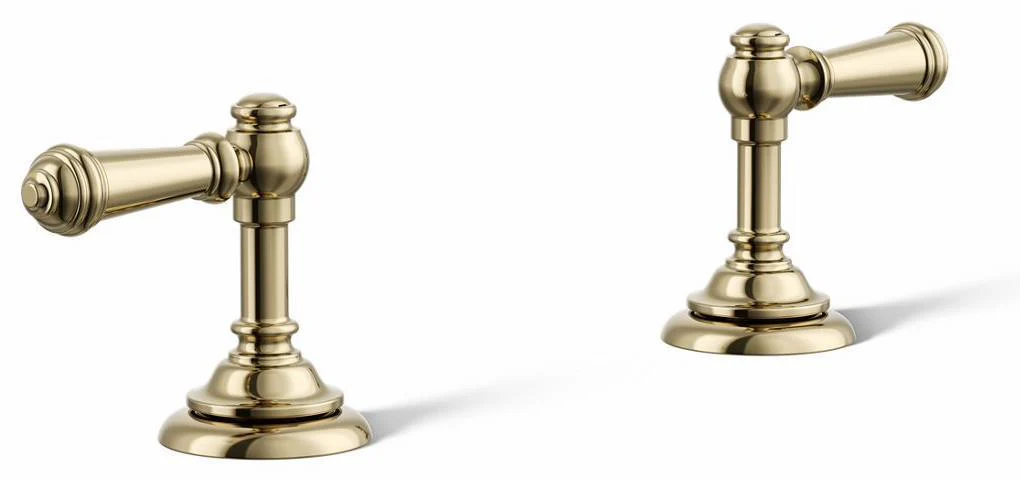 Artifacts Bathroom Faucet Lever Handles - Vibrant French Gold 98068-4-AF Kohler