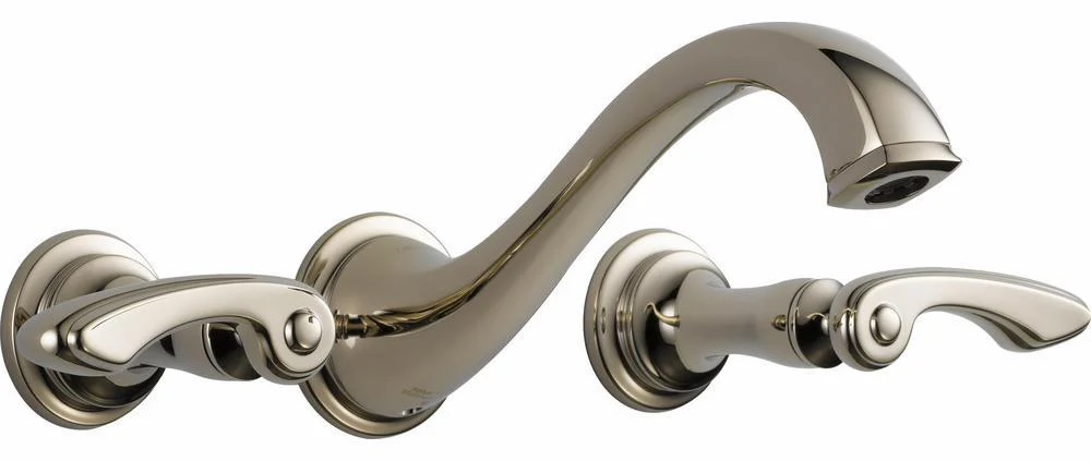 Charlotte Wall Mount Bathroom Faucet (Less Handles) 1.5 GPM - Polished Nickel 65885LF-PNLHP Brizo