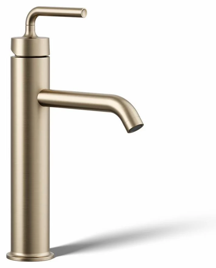 Purist Tall Single Hole Bathroom Faucet - Vibrant Brushed Bronze 14404-4A-BV Kohler