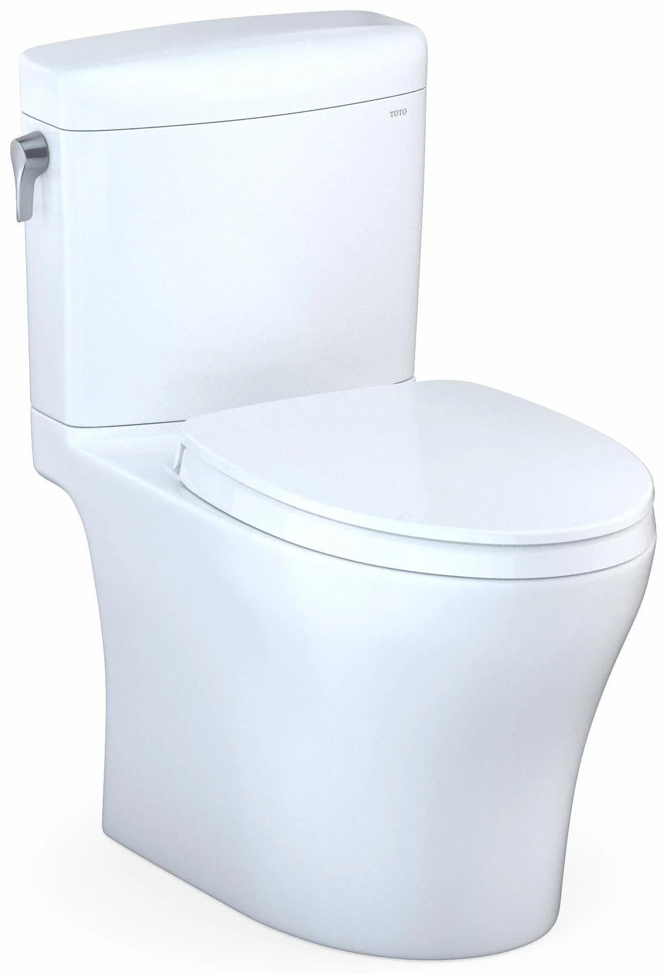 Aquia IV Comfort Height Elongated Dual Flush 1.28 and 0.9 GPF 2-Piece Toilet with SoftClose Seat - Cotton White MS436124CEMFGN#01 Toto