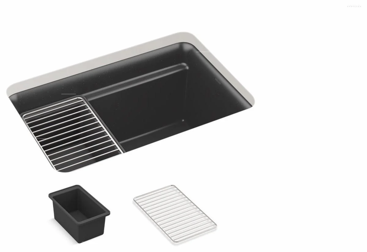 Cairn 27-1/2" 1 Bowl Undermount Neoroc Utility Sink - Matte Graphite 27787-CM7 Kohler
