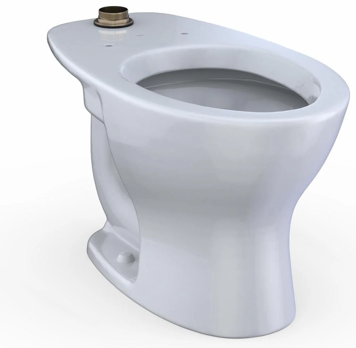 Tornado Flush Commercial Flushometer Elongated Floor Mount Universal Height Toilet Bowl with Cefiontect - Cotton White CT725CUFG#01 Toto