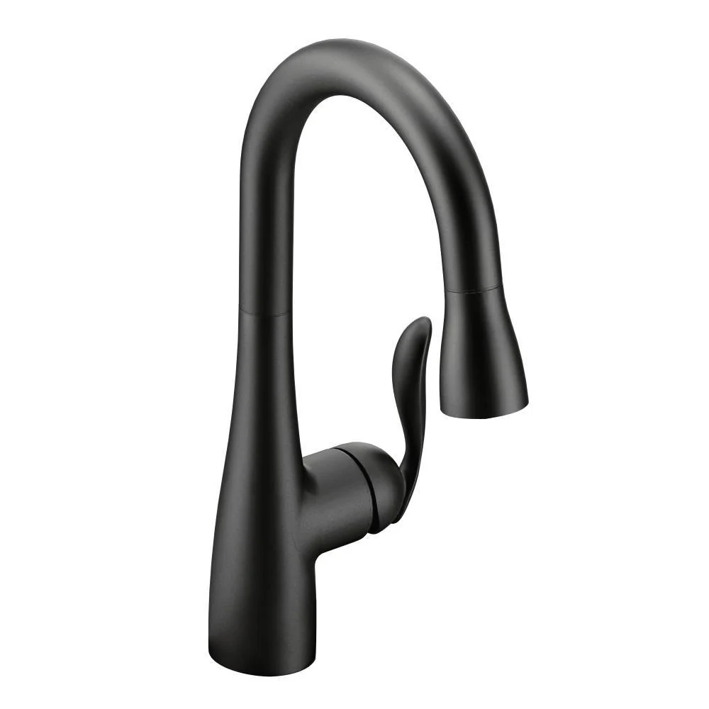 Arbor Bar Faucet with Pulldown Spray - Matte Black 5995BL Moen